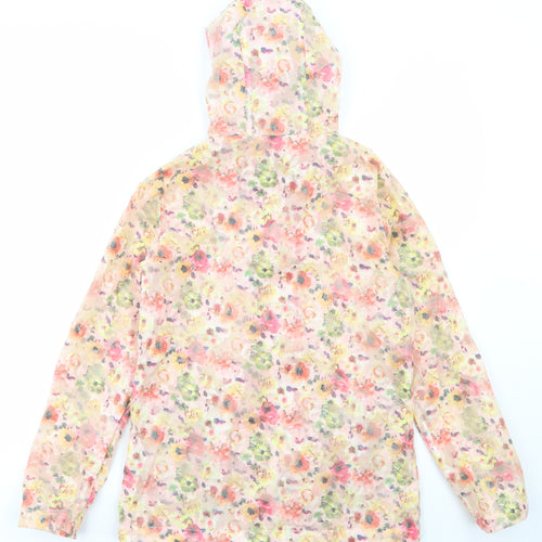 Topshop Womens Multicoloured Floral Rain Coat Coat Size 8 Zip