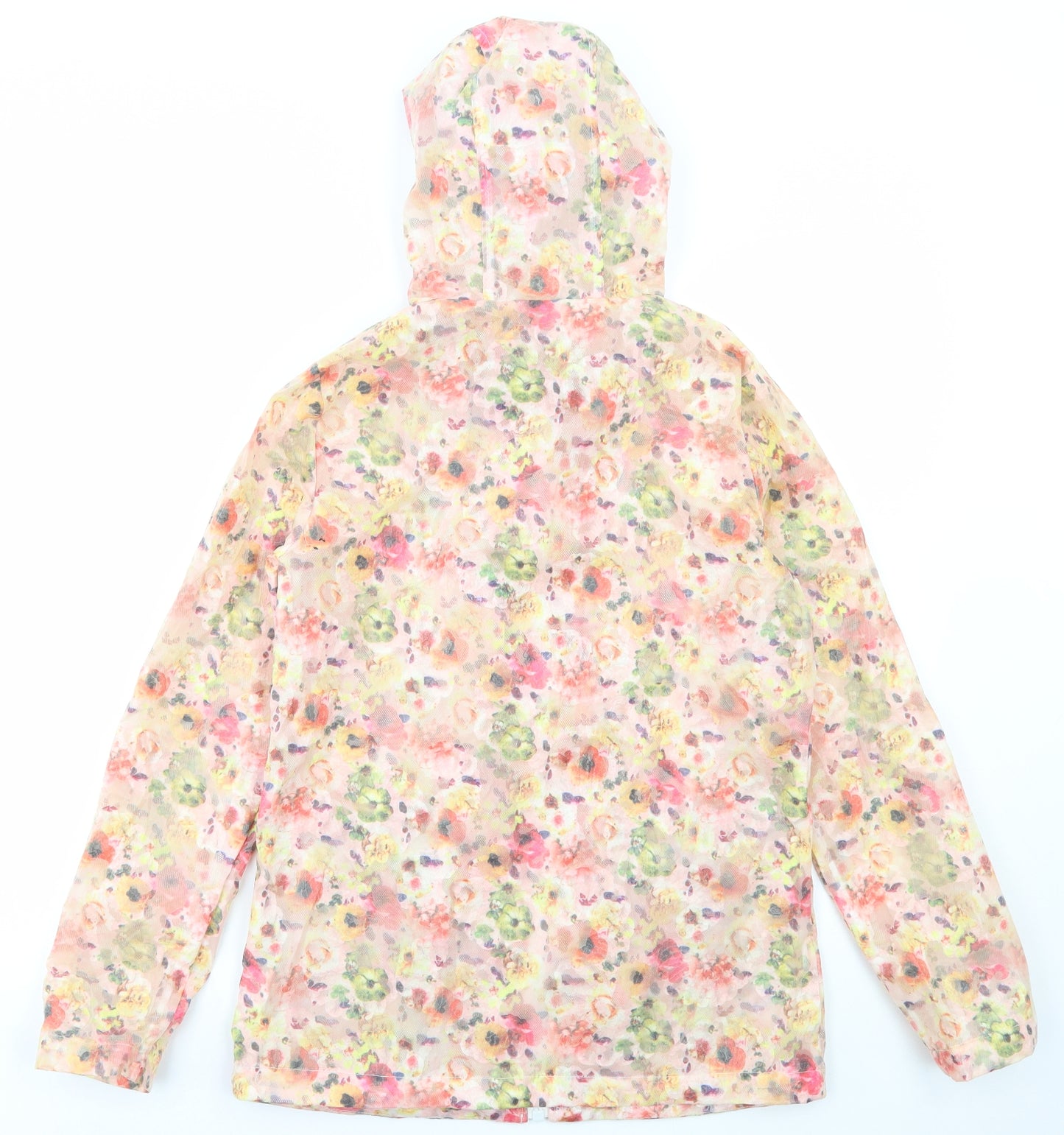 Topshop Womens Multicoloured Floral Rain Coat Coat Size 8 Zip