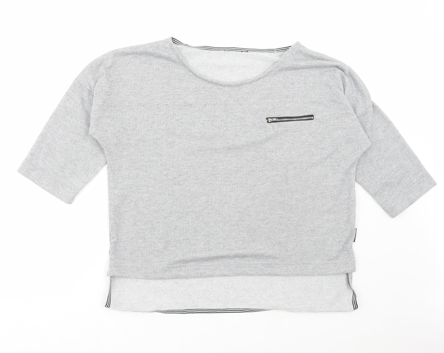 Primark Womens Grey Boat Neck Polyester Pullover Jumper Size L