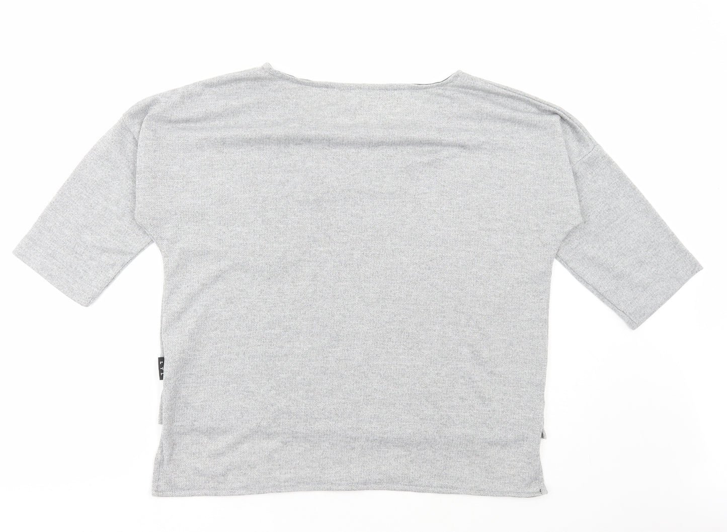 Primark Womens Grey Boat Neck Polyester Pullover Jumper Size L