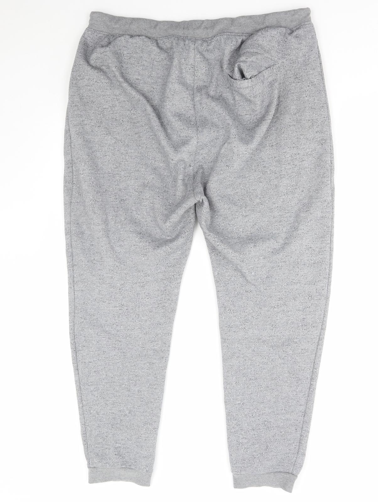 Primark Mens Grey Polyester Jogger Trousers Size XL L25 in Regular Drawstring