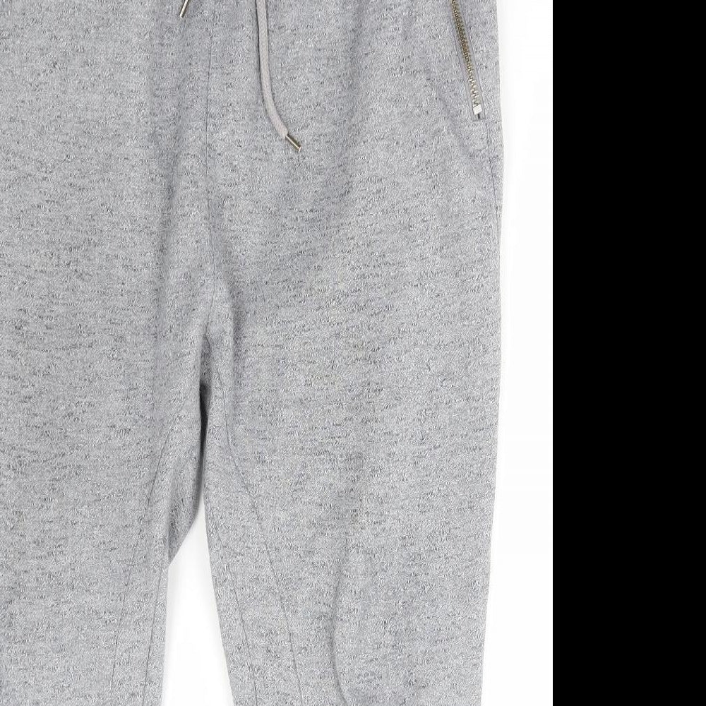 Primark Mens Grey Polyester Jogger Trousers Size XL L25 in Regular Drawstring