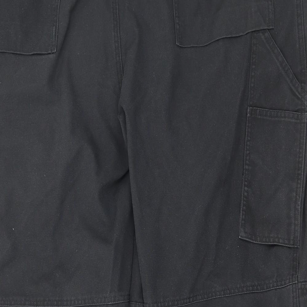 Dickies Mens Black Polyester Cargo Trousers Size 44 in L28 in Regular Zip - Work Wear
