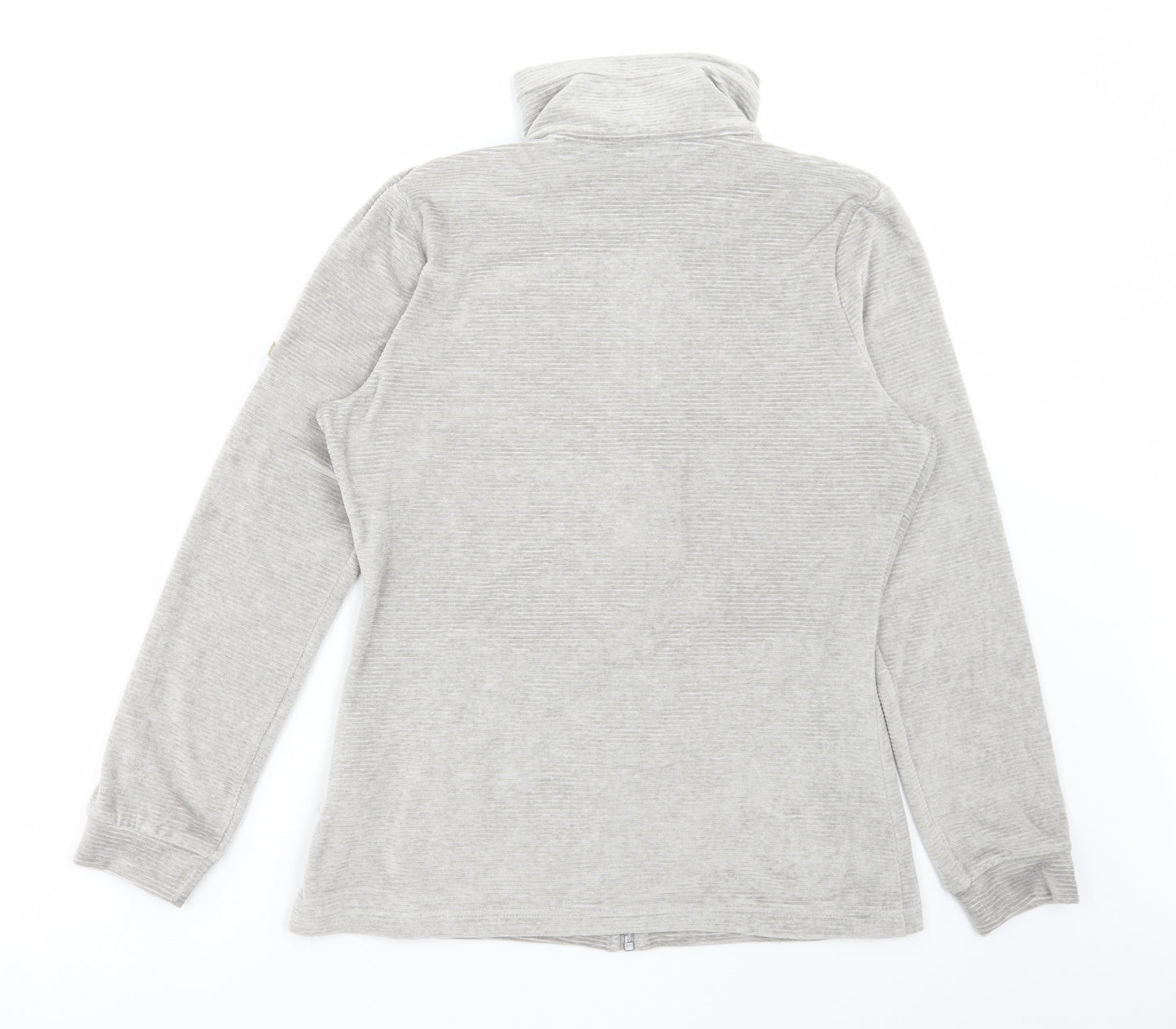Regatta Womens Grey Polyester Full Zip Sweatshirt Size 10 Zip - Ribbed