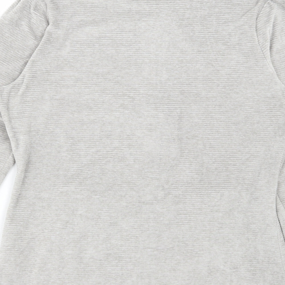 Regatta Womens Grey Polyester Full Zip Sweatshirt Size 10 Zip - Ribbed