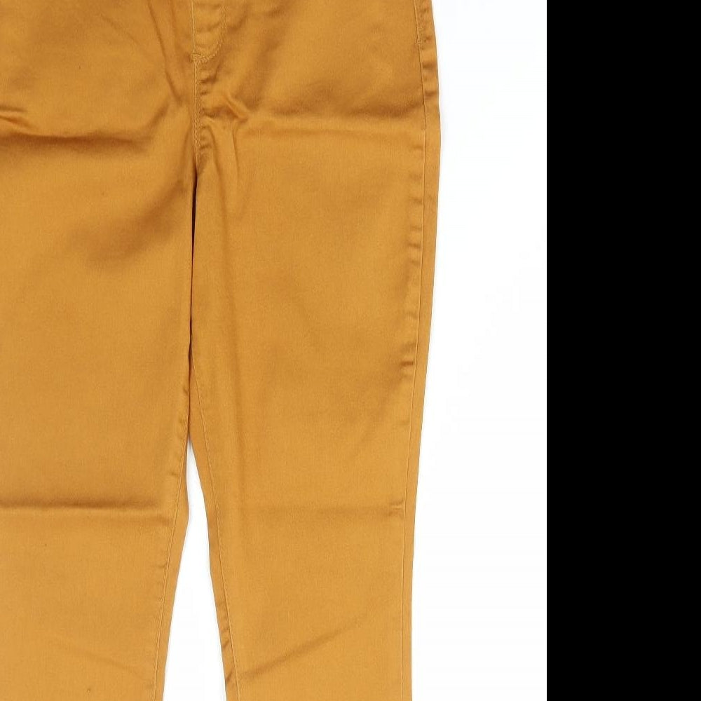 PEP&CO Womens Yellow Cotton Jegging Jeans Size 12 L28 in Regular