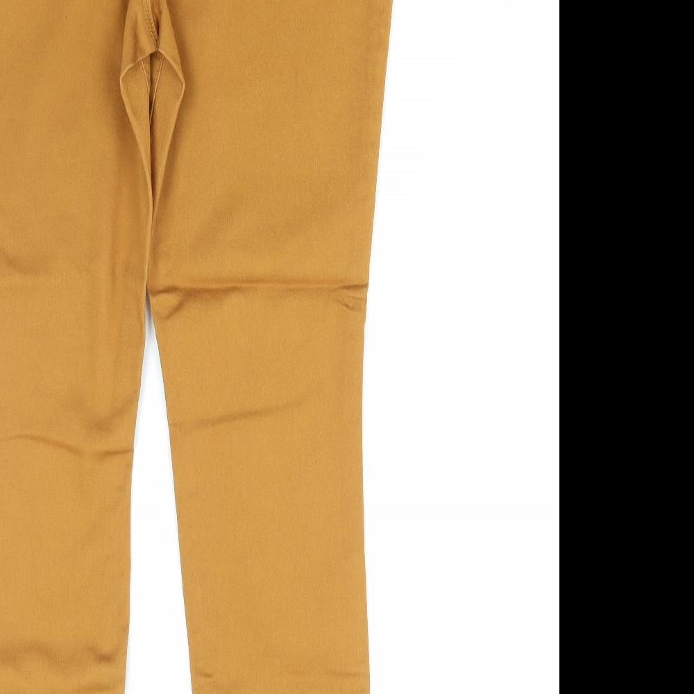 PEP&CO Womens Yellow Cotton Jegging Jeans Size 12 L28 in Regular