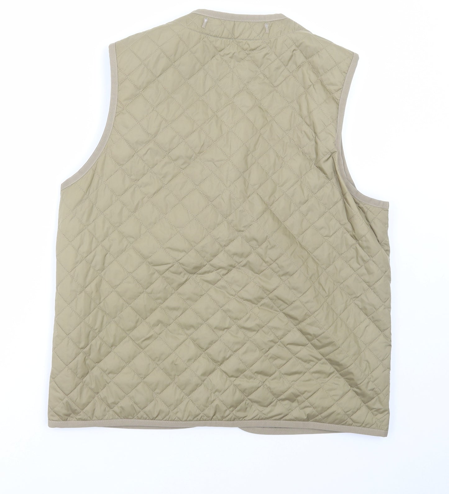 H&M Mens Green Gilet Jacket Size M Snap