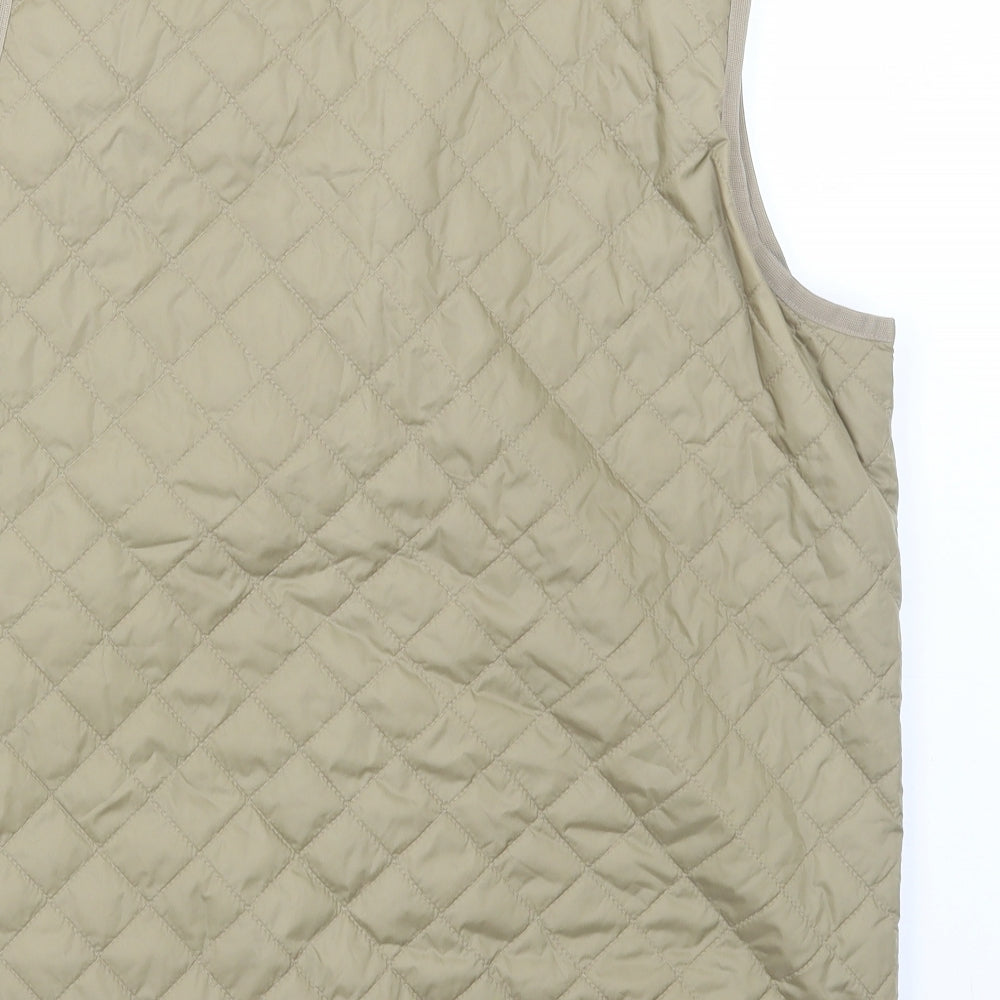 H&M Mens Green Gilet Jacket Size M Snap