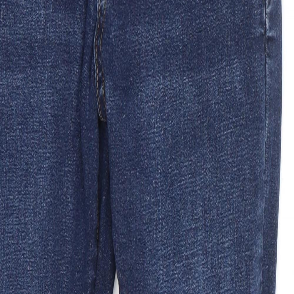 Primark Boys Blue Cotton Skinny Jeans Size 6-7 Years Regular Zip