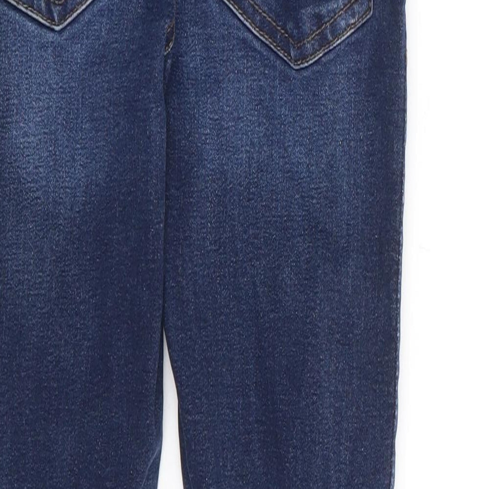 Primark Boys Blue Cotton Skinny Jeans Size 6-7 Years Regular Zip