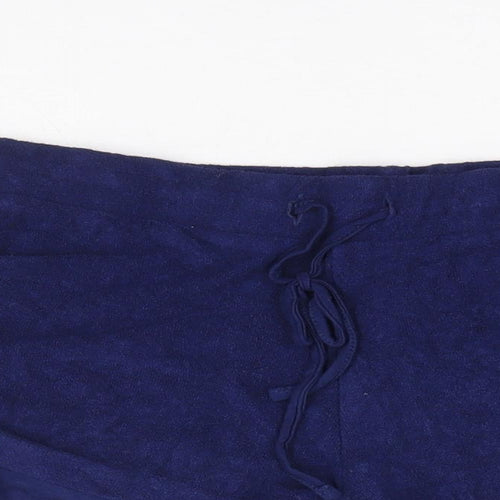 ASOS Womens Blue Viscose Hot Pants Shorts Size 6 L4 in Regular Drawstring