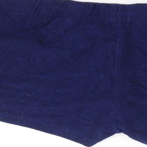 ASOS Womens Blue Viscose Hot Pants Shorts Size 6 L4 in Regular Drawstring