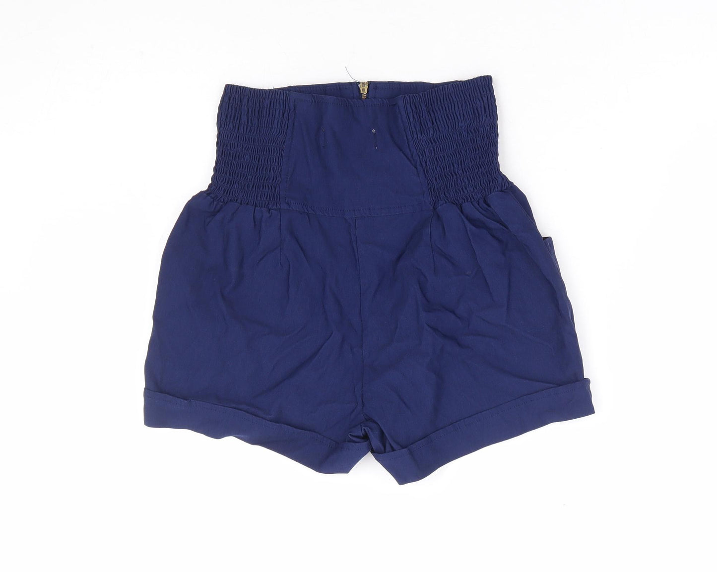 Urban Bliss Womens Blue Viscose Sailor Shorts Size 8 L5 in Regular Zip