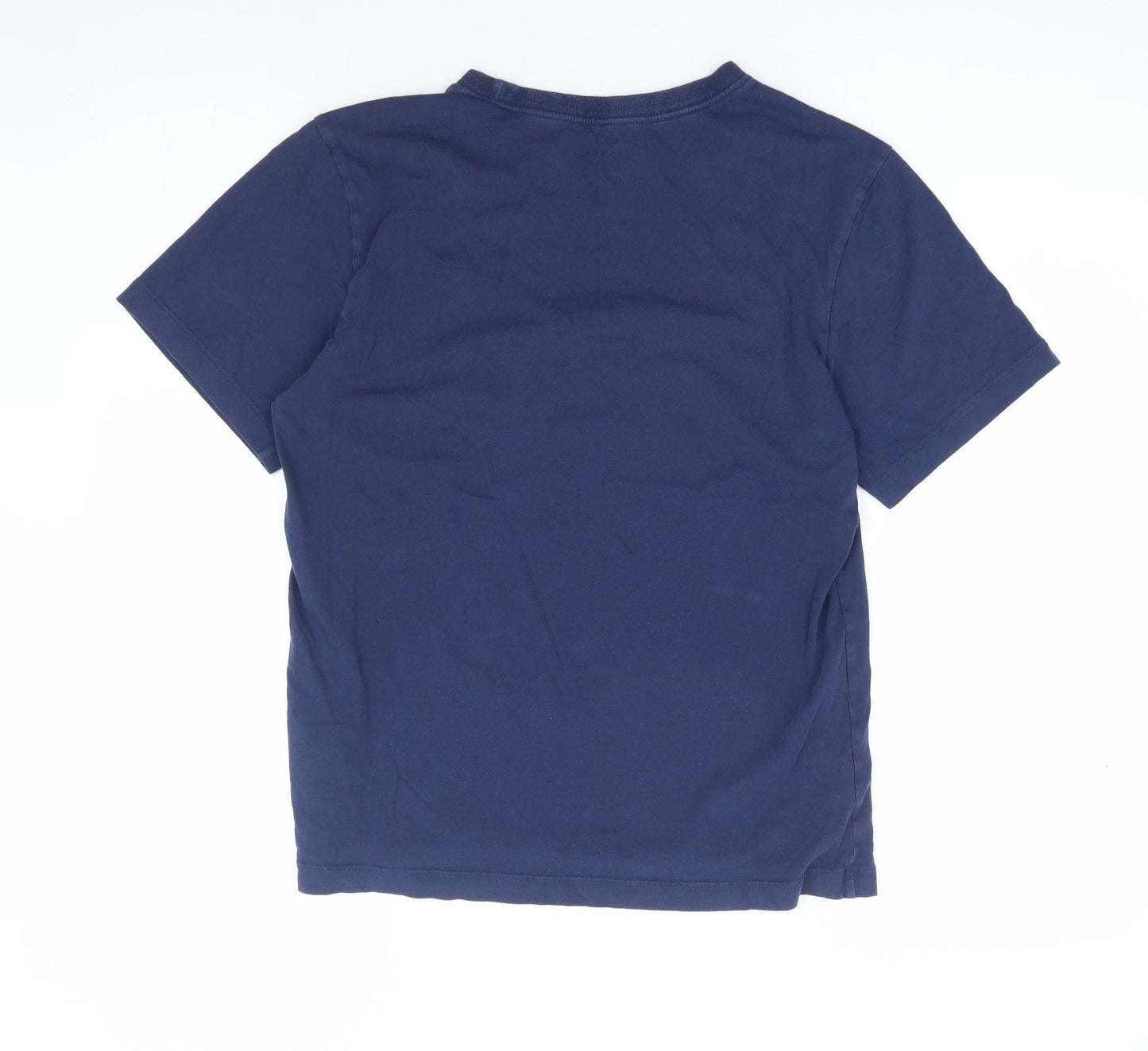 Nike Womens Blue 100% Cotton Basic T-Shirt Size S Round Neck