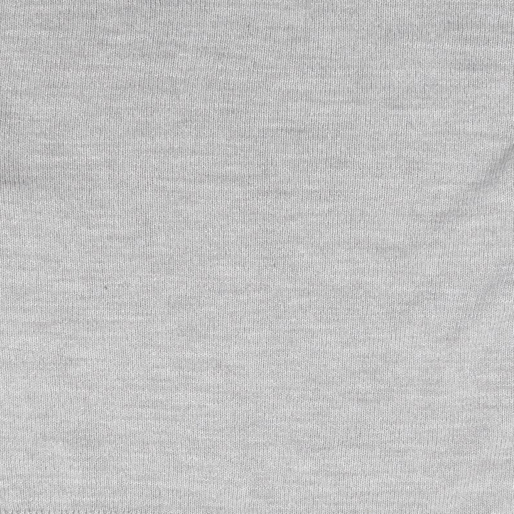George Womens Grey Crew Neck Fair Isle Acrylic Pullover Jumper Size M - Christmas