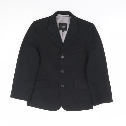 Thomas Nash Boys Black Jacket Blazer Size 8 Years Button - Suit Jacket