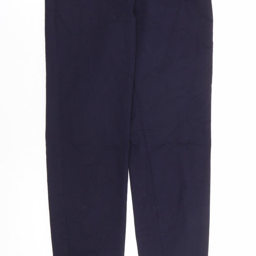 H&M Womens Blue Cotton Trousers Size 4 L27 in Regular Zip