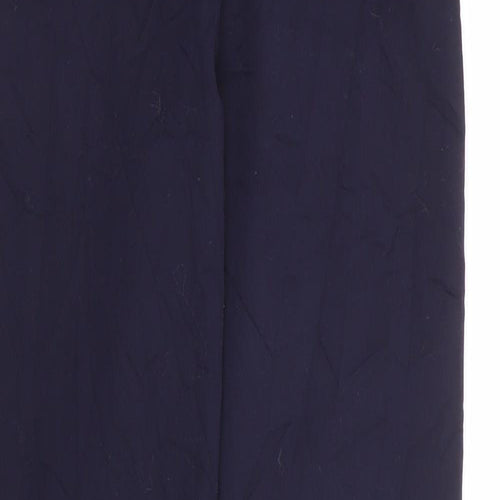 H&M Womens Blue Cotton Trousers Size 4 L27 in Regular Zip