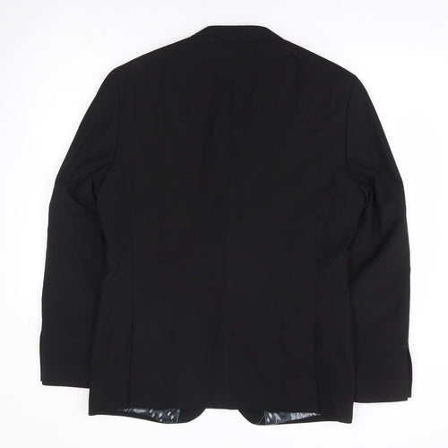 NEXT Mens Black Polyester Jacket Suit Jacket Size 40