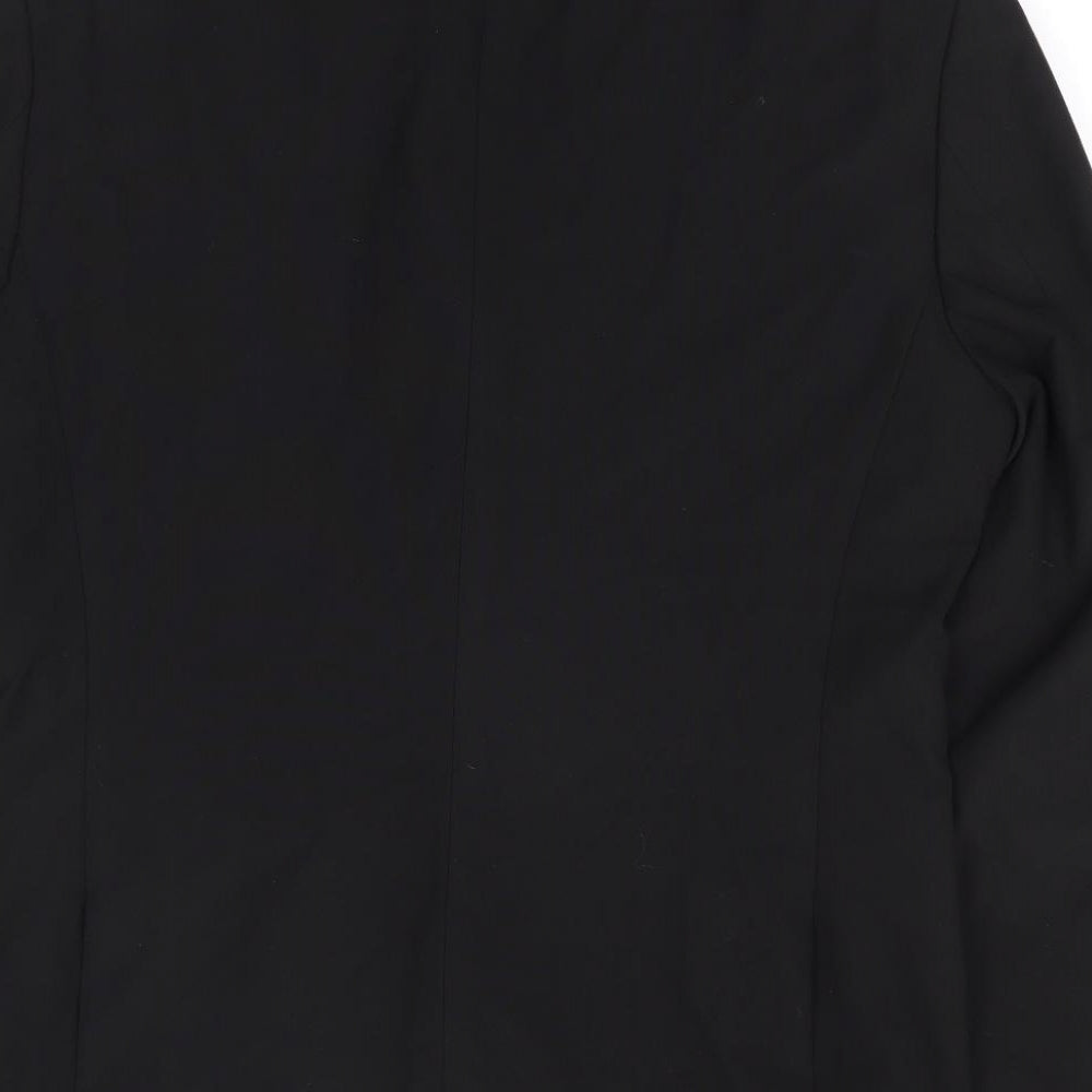 NEXT Mens Black Polyester Jacket Suit Jacket Size 40