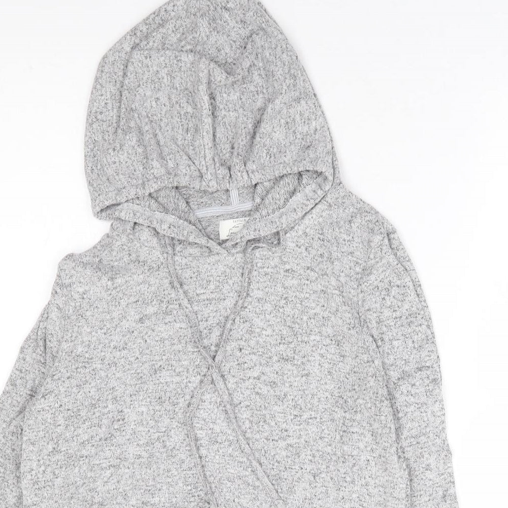 Fatface Womens Grey Viscose Pullover Hoodie Size 8 Pullover - Lounge Top