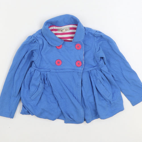 Marks and Spencer Girls Blue Jacket Size 2-3 Years Button