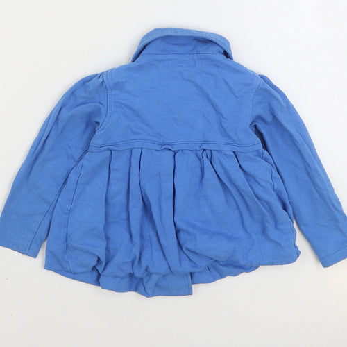 Marks and Spencer Girls Blue Jacket Size 2-3 Years Button
