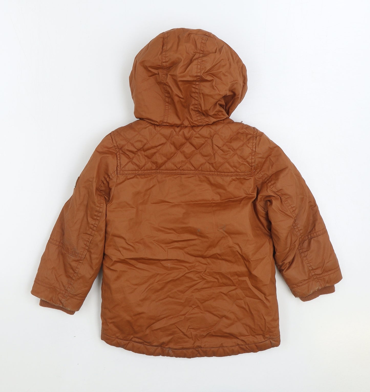 George Boys Orange Rain Coat Coat Size 3-4 Years Zip