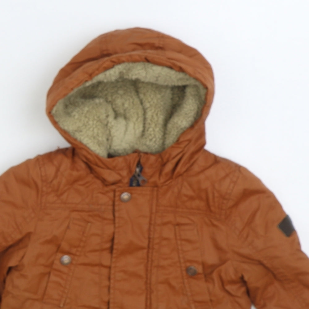 George Boys Orange Rain Coat Coat Size 3-4 Years Zip
