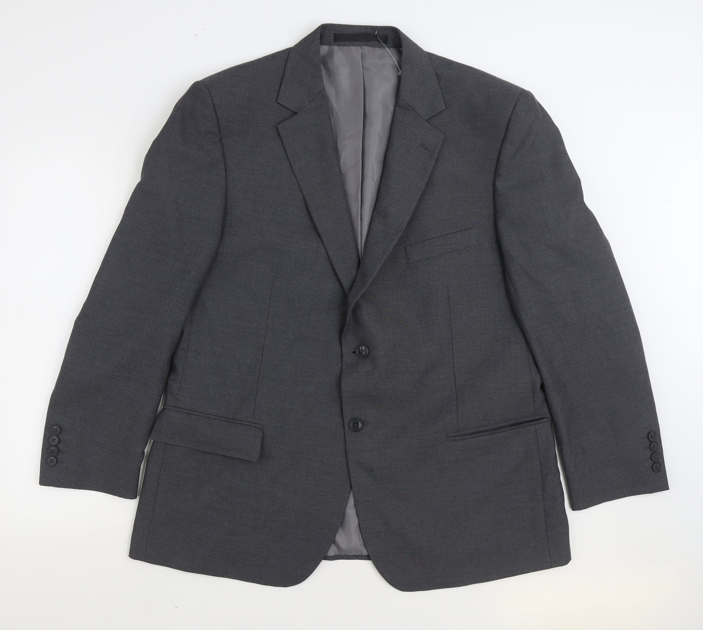 Marks and Spencer Mens Grey Polyester Jacket Suit Jacket Size 44
