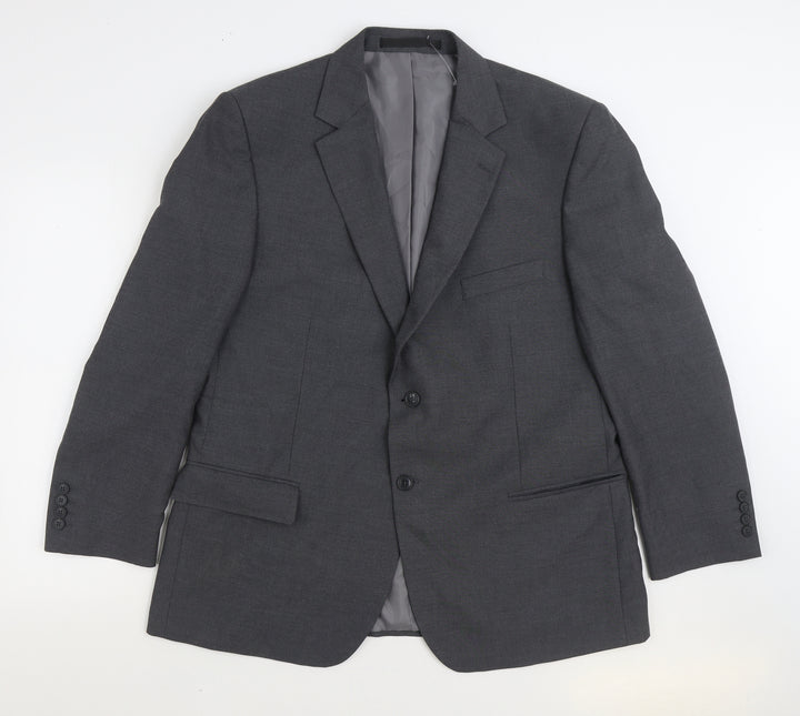 Marks and Spencer Mens Grey Polyester Jacket Suit Jacket Size 44