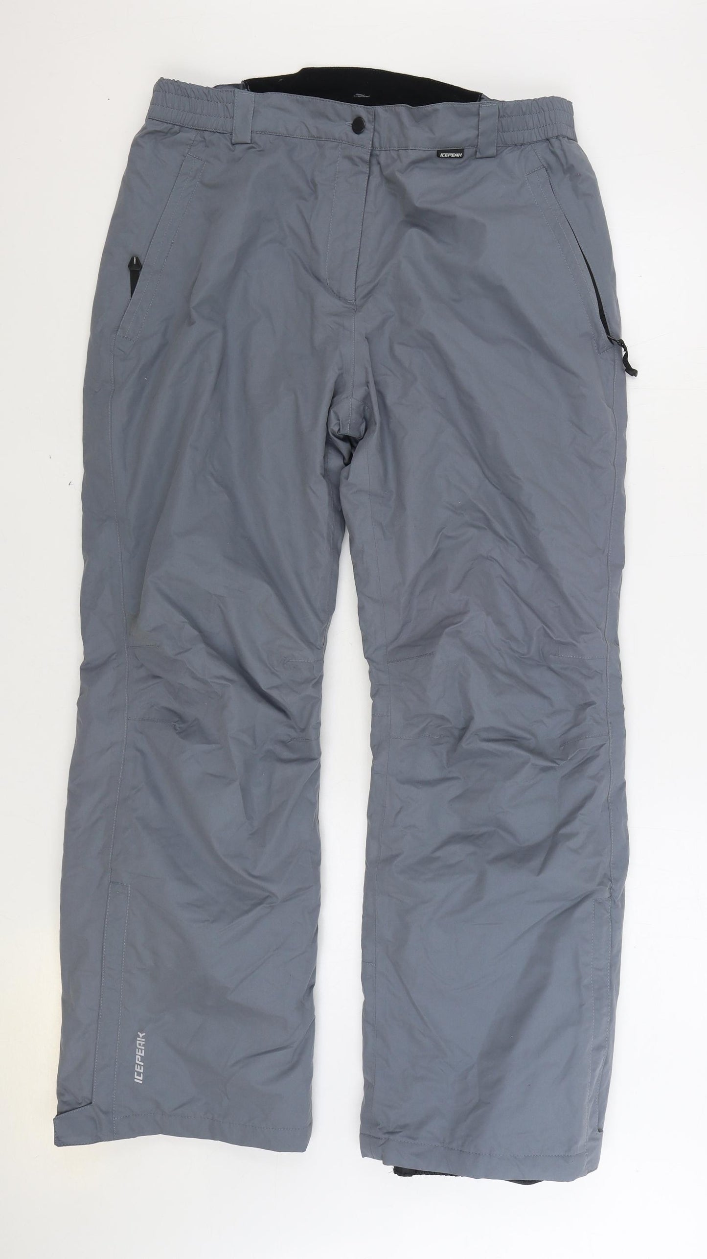Icepeak Womens Grey Polyester Snow Pants Trousers Size 20 L31 in Regular Zip