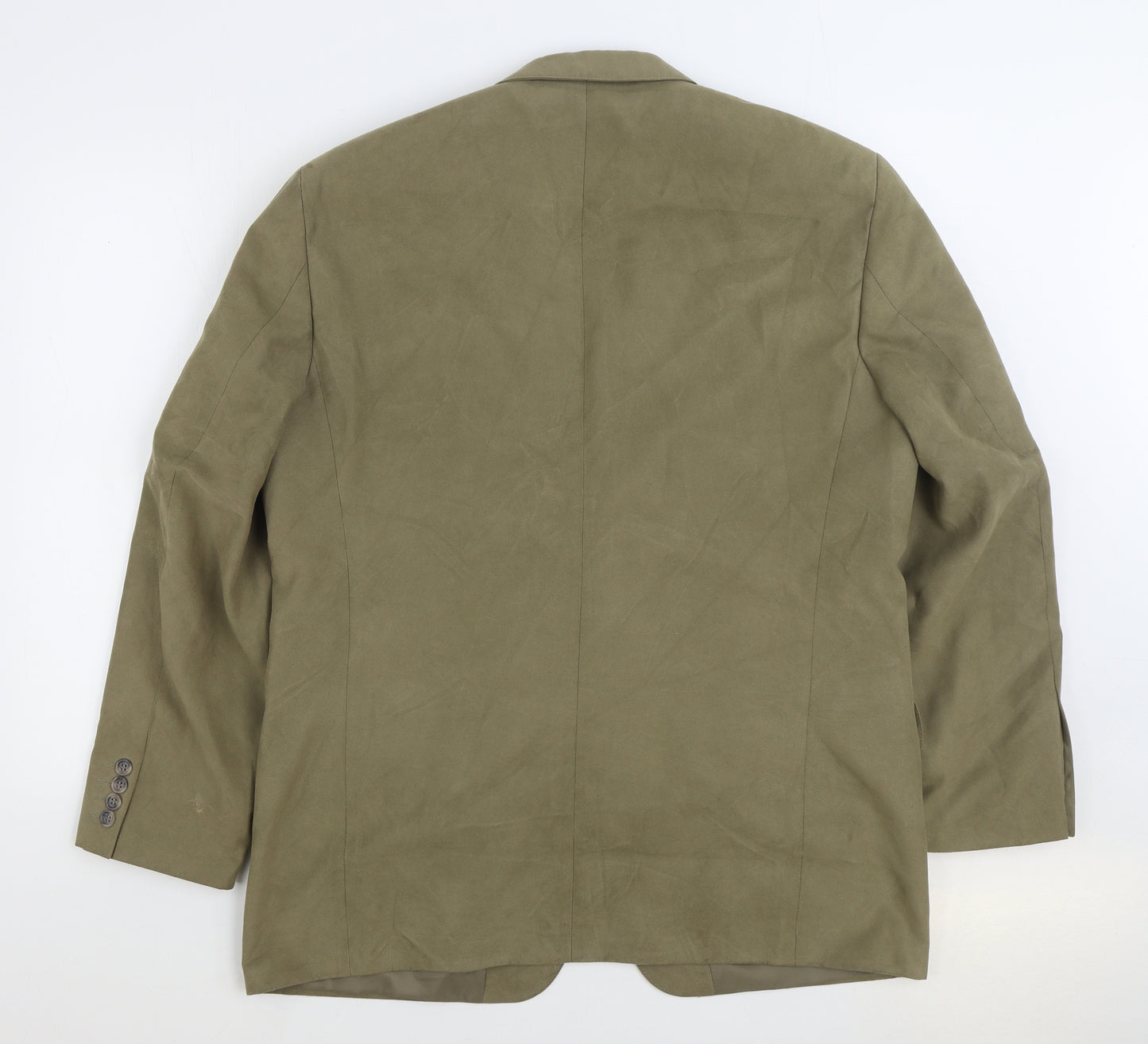 Preworn Mens Beige Polyester Jacket Suit Jacket Size 44