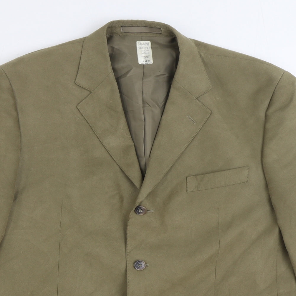 Preworn Mens Beige Polyester Jacket Suit Jacket Size 44
