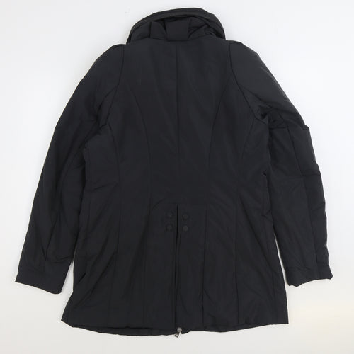 Greenstone Womens Black Rain Coat Coat Size 14 Zip