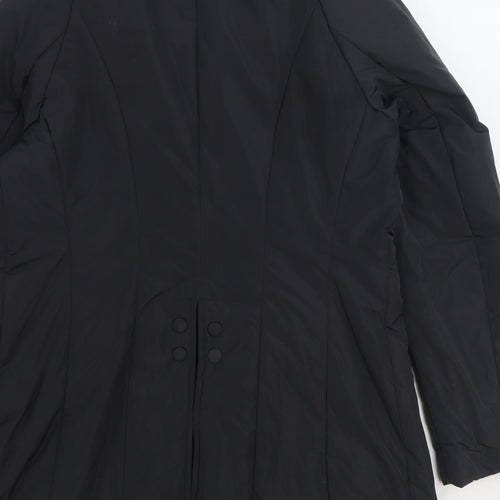 Greenstone Womens Black Rain Coat Coat Size 14 Zip
