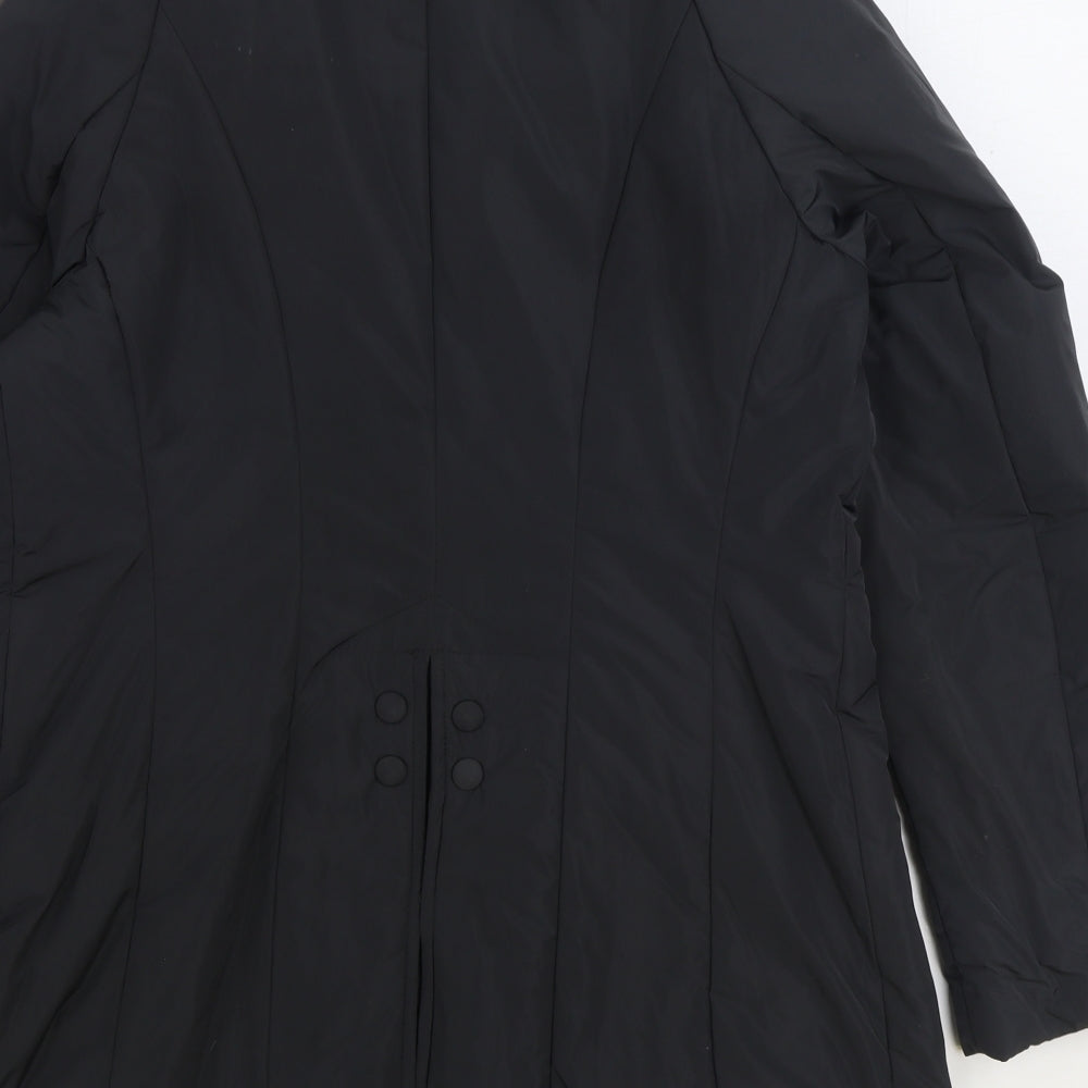 Greenstone Womens Black Rain Coat Coat Size 14 Zip