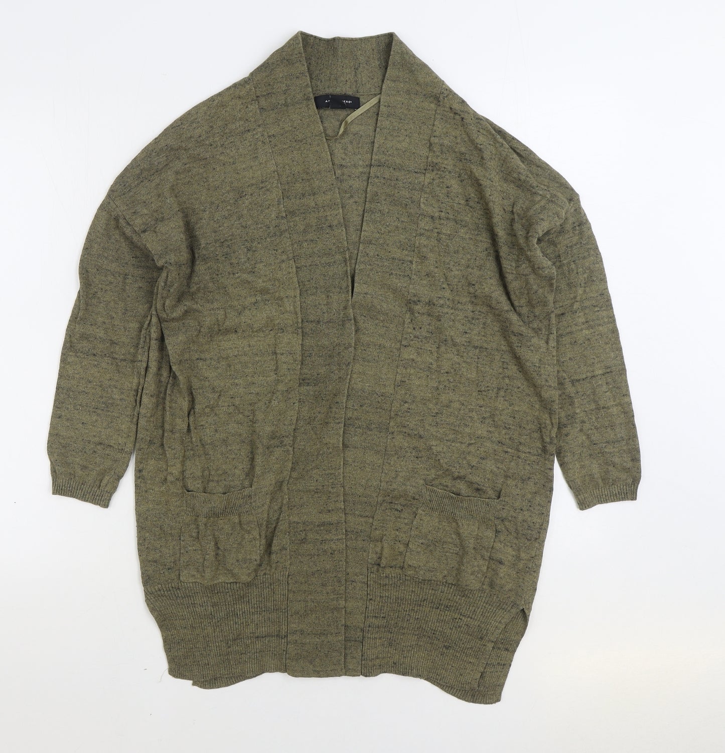 Atmosphere Womens Green V-Neck Acrylic Cardigan Jumper Size 8