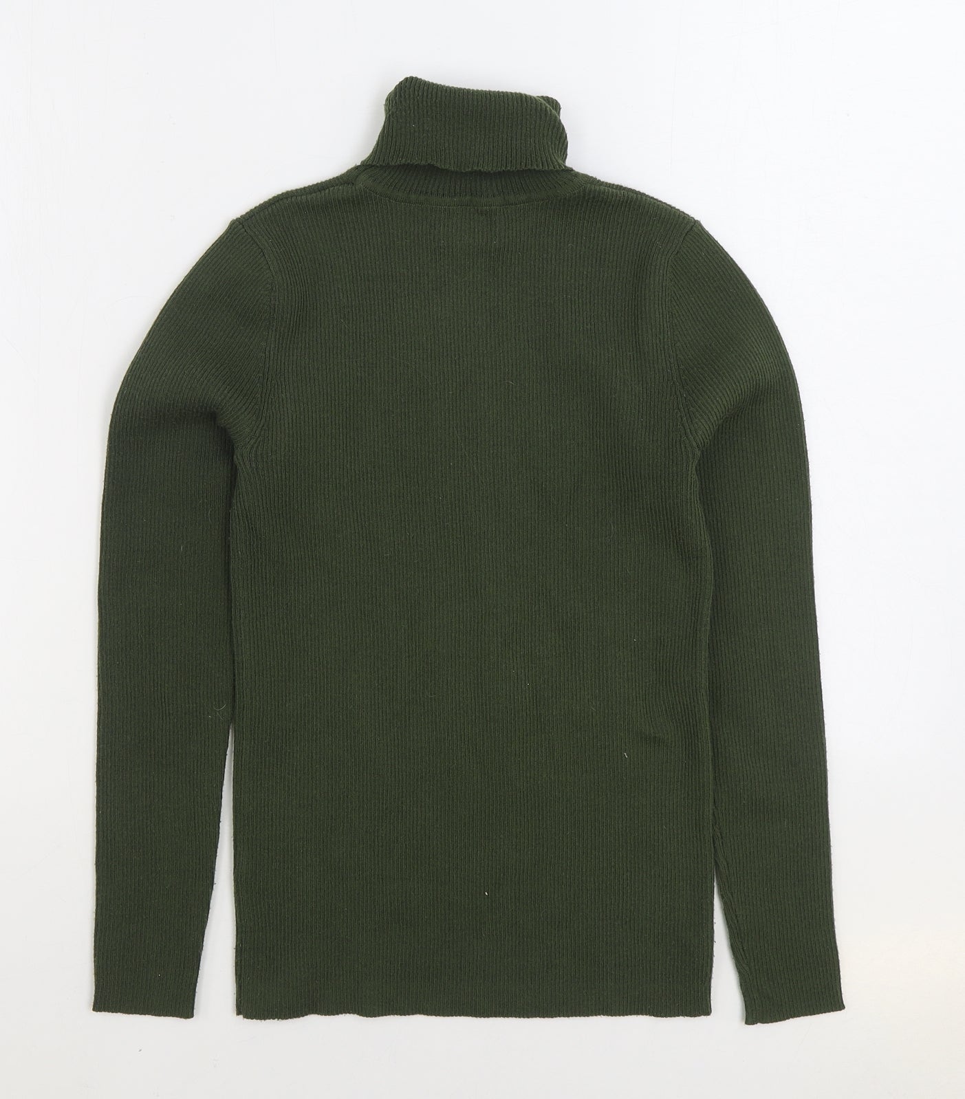 Papaya Womens Green Roll Neck Viscose Pullover Jumper Size 12