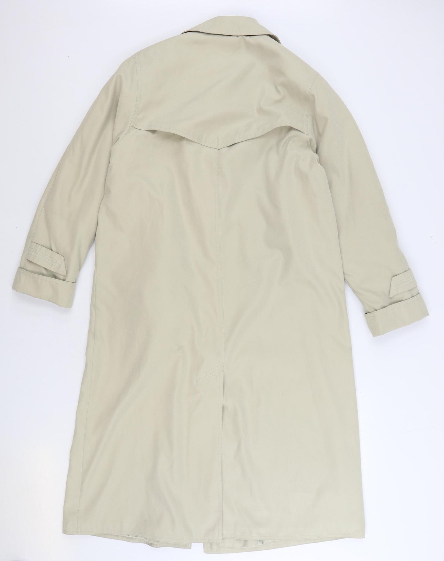 Telemac Mens Beige Trench Coat Coat Size S Button