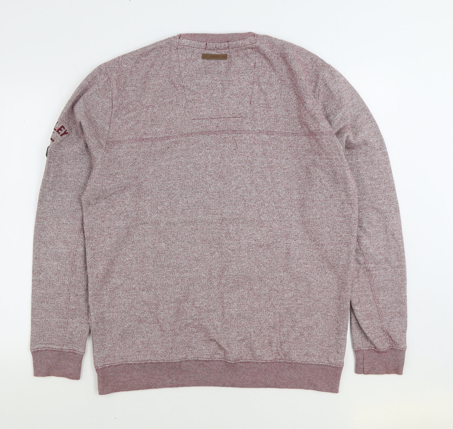 Croxley Mens Pink Cotton Pullover Sweatshirt Size L