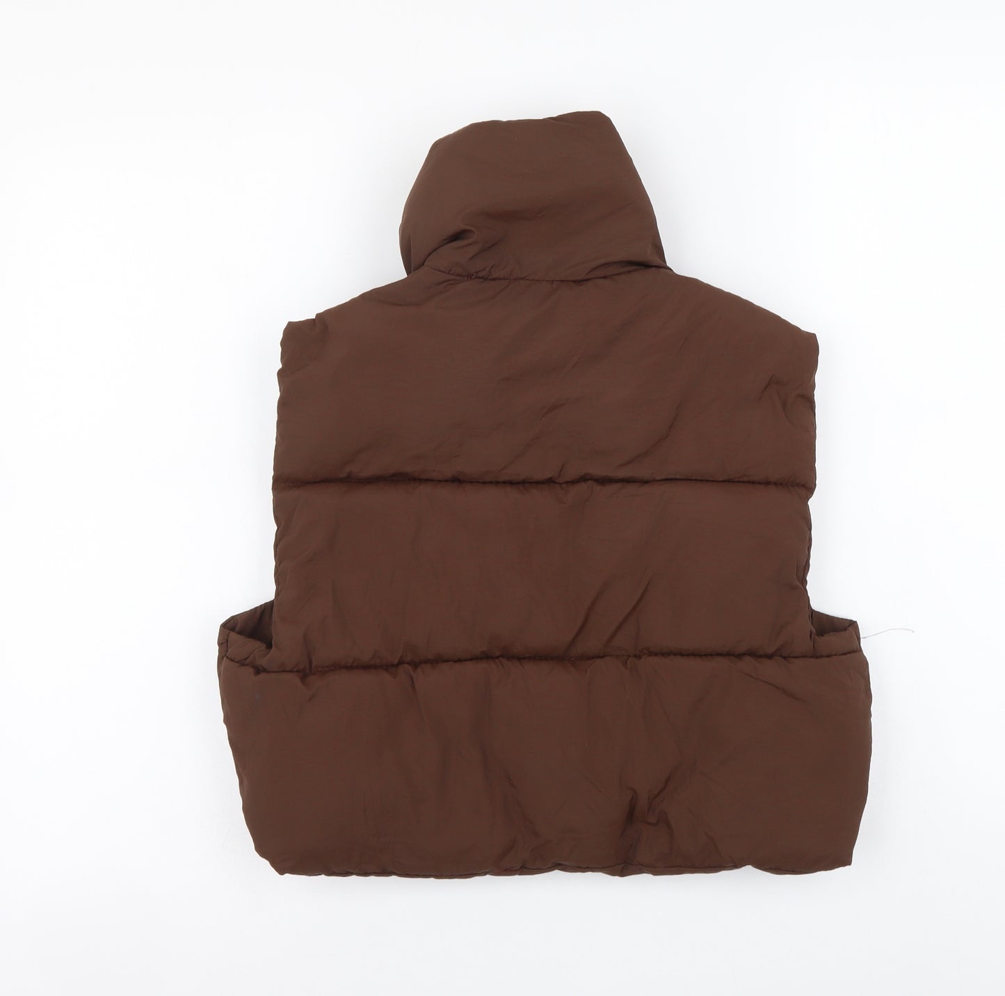 SheIn Womens Brown Gilet Coat Size XS Zip