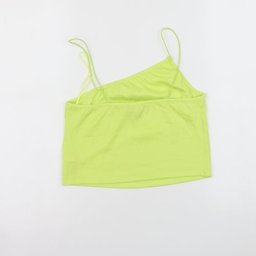 Primark Womens Yellow Polyamide Cropped Tank Size S Square Neck