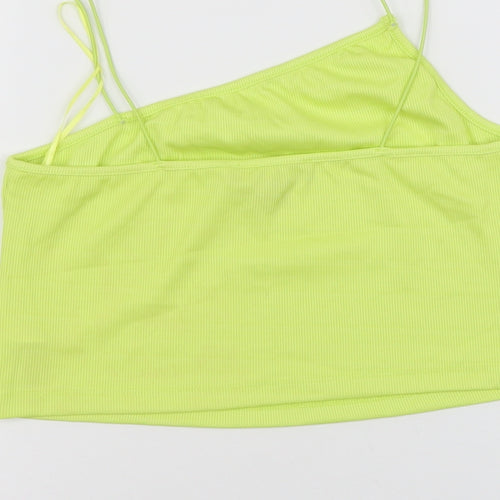 Primark Womens Yellow Polyamide Cropped Tank Size S Square Neck
