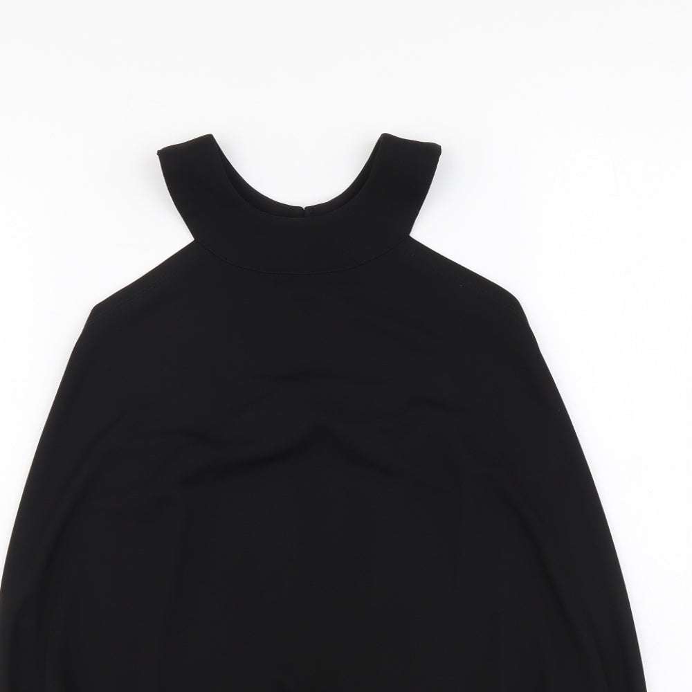 Dorothy Perkins Womens Black Polyester Basic Blouse Size S Halter