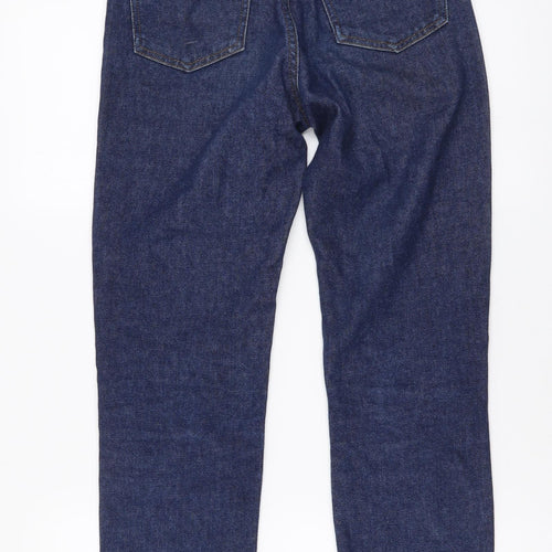 Topshop Womens Blue Cotton Mom Jeans Size 25 in L30 in Regular Button