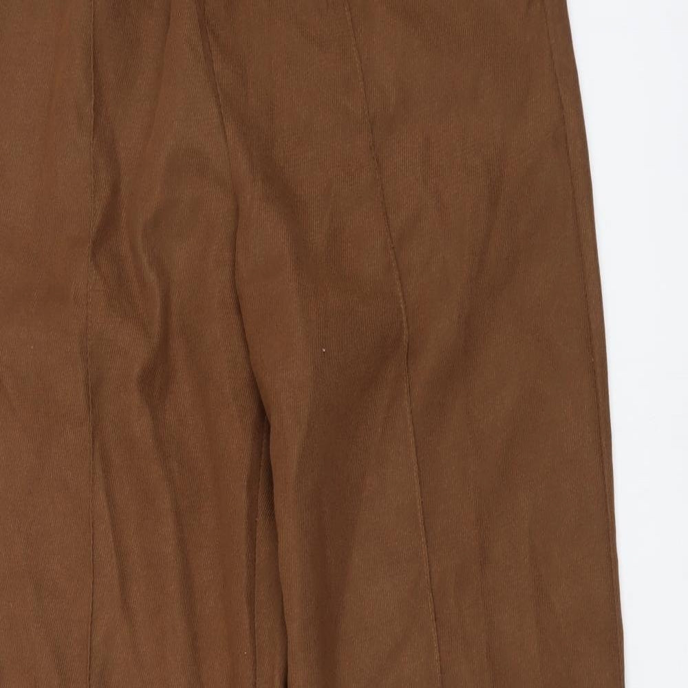 Lola Mia Womens Brown Polyester Trousers Size 10 L29 in Regular Drawstring