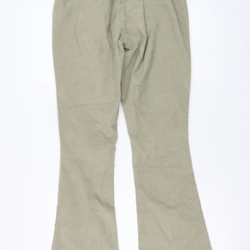 ASOS Womens Green Cotton Bootcut Jeans Size 10 L32 in Regular Drawstring
