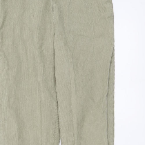 ASOS Womens Green Cotton Bootcut Jeans Size 10 L32 in Regular Drawstring